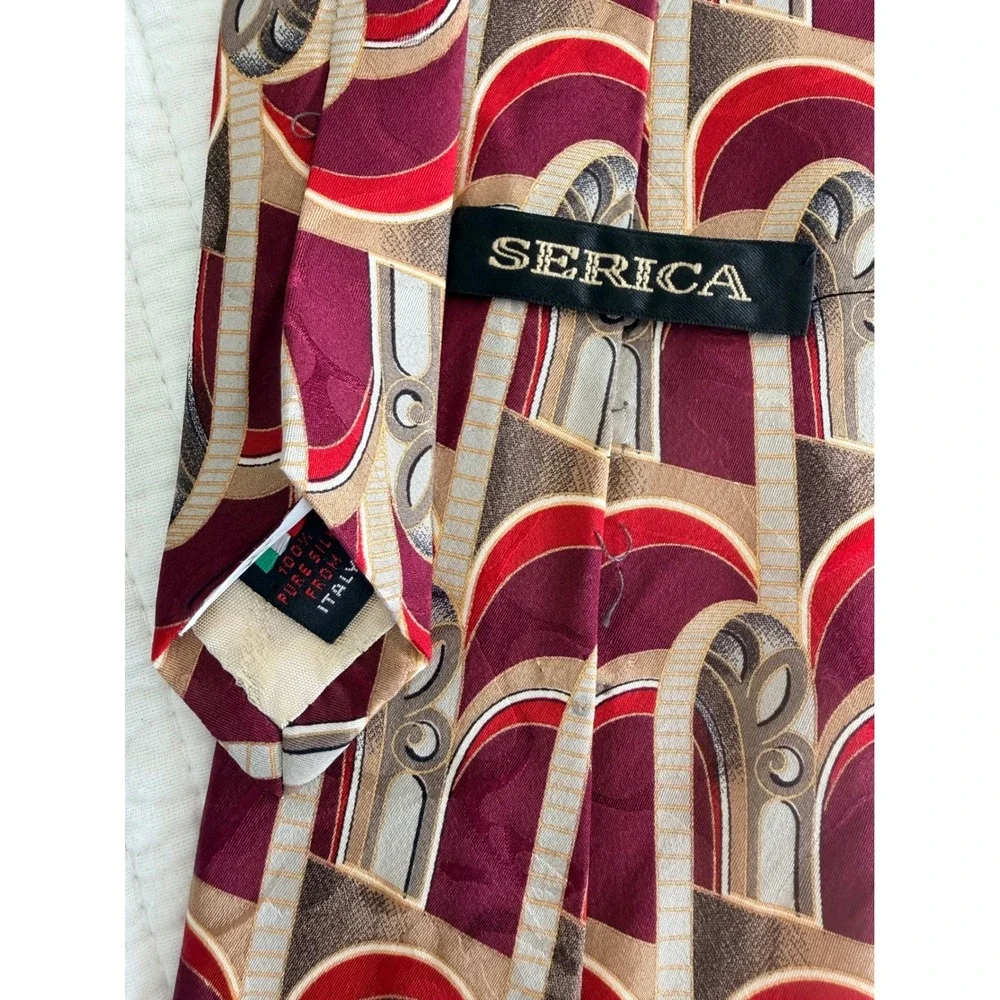 Mens Silk Tie Lot 7pc John Comfort Umberto Bossi Paisley Striped Geometric Silk